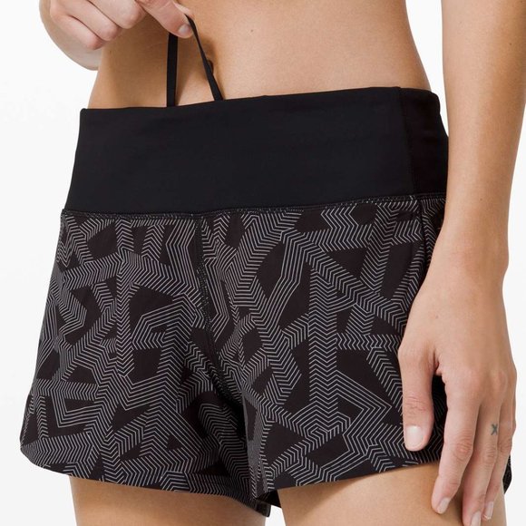 lululemon Speed Up Short Long 4" • Size 4 • Labyrinth Black - Picture 7 of 7